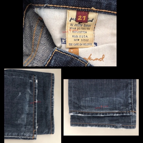 7 For All Mankind Jeans Bootcut Dark Wash Distress - Picture 8 of 8
